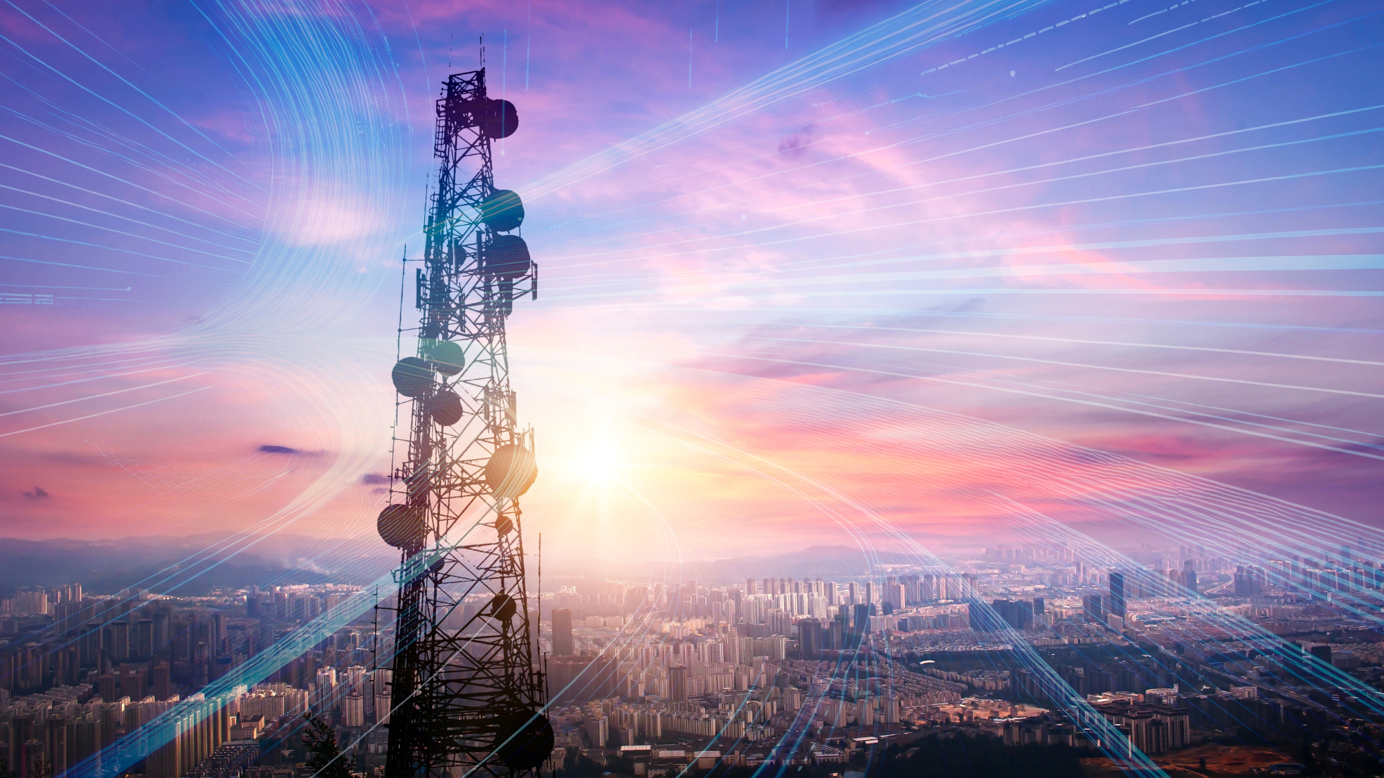 Telecommunication tower with network